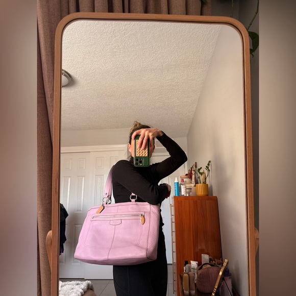 Coach Lavender Leather Tote - Picture 10 of 14